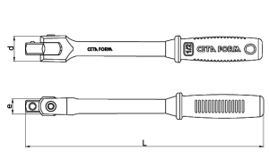 Ceta Form C21-38  1/2’’ Mafsallı Kol 375mm