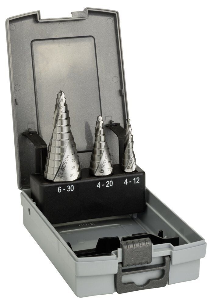 Bosch HSS 3'lü Kademeli Matkap ucu 4-12,4-20,6-30mm 2608587426
