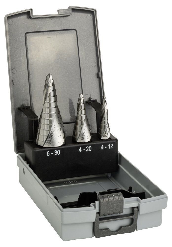Bosch HSS 3'lü Kademeli Matkap ucu 4-12,4-20,6-30mm 2608587426