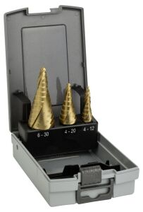 Bosch HSS-TİN 3'lü Kademeli Matkap Ucu Seti 4-12, 4-20, 6-30mm 2608587432