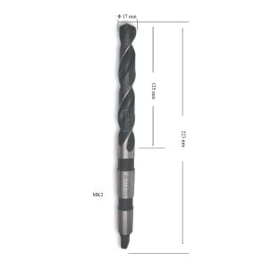 MTE 17 mm Mors Konik Saplı Matkap Ucu HSS (DIN 345)