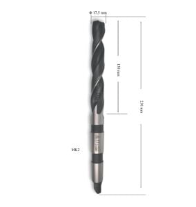 MTE 17,5 mm Mors Konik Saplı Matkap Ucu HSS (DIN 345)