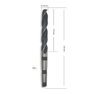 MTE 18 mm Mors Konik Saplı Matkap Ucu HSS (DIN 345)