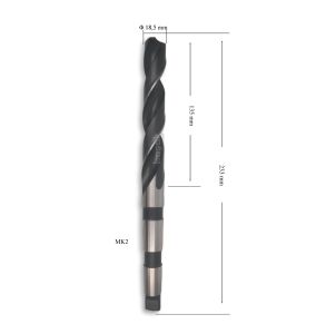MTE 18,5 mm Mors Konik Saplı Matkap Ucu HSS (DIN 345)