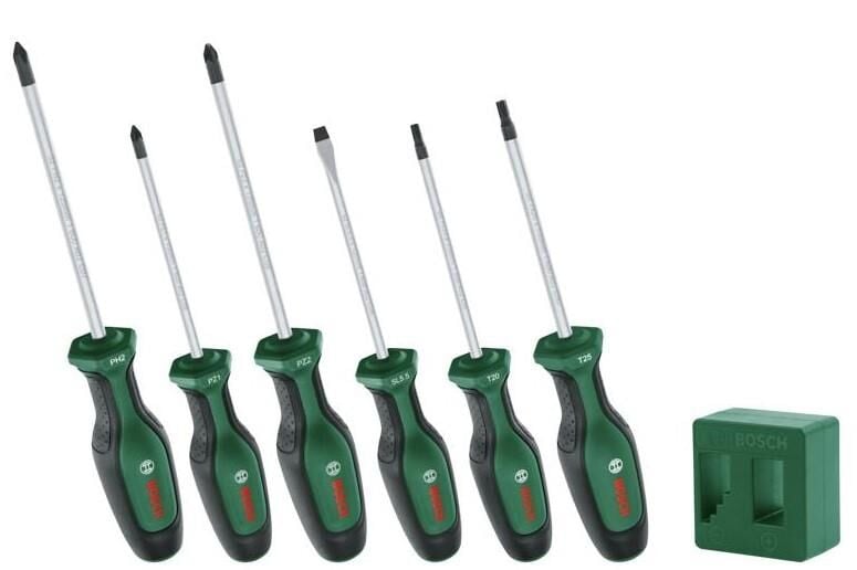Bosch Tornavida Seti ve Mıknatıslama Aleti 6 Parça 1600A02W7L
