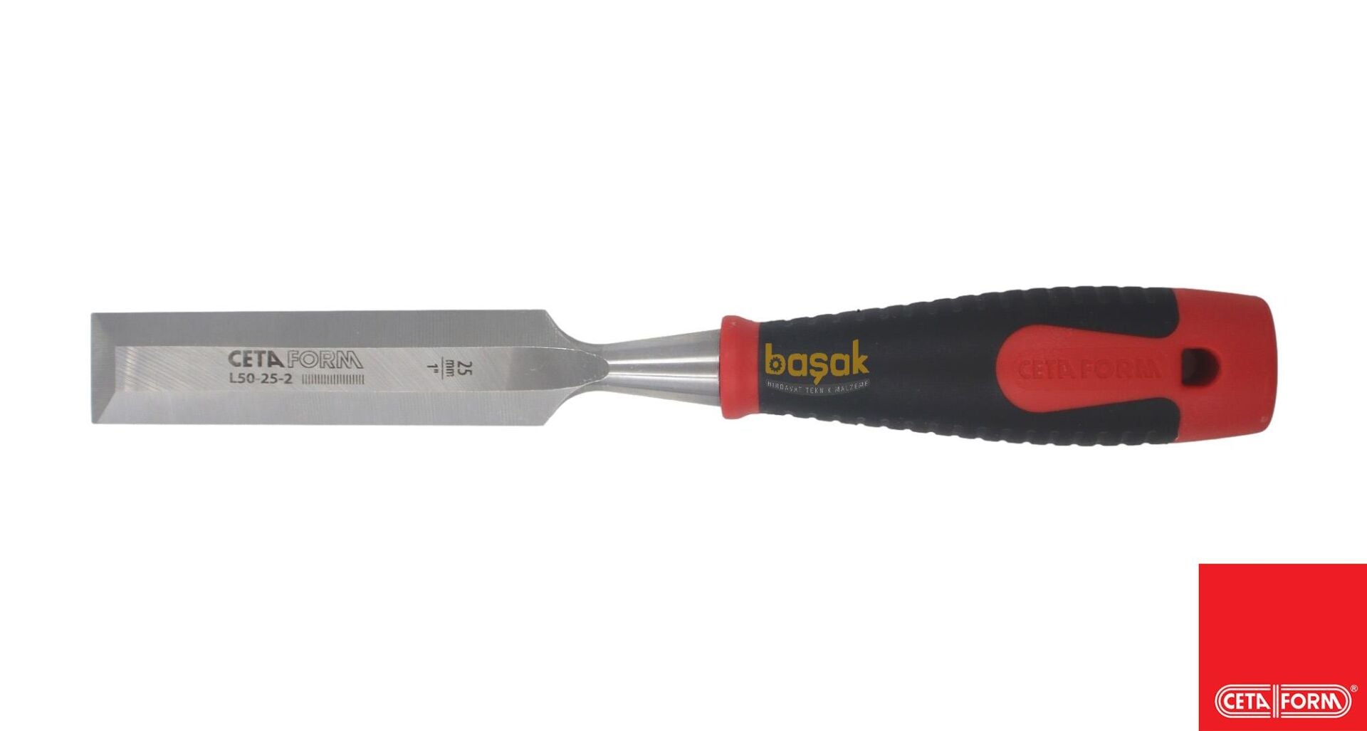 Ceta Form 25 mm Plastik Saplı Düz Iskarpela L50-25-2