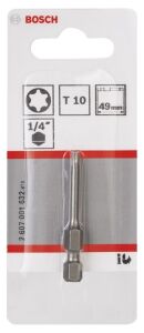 Bosch T10 49 mm 1'li Torx Bits Uç ExtraHard 2607001632