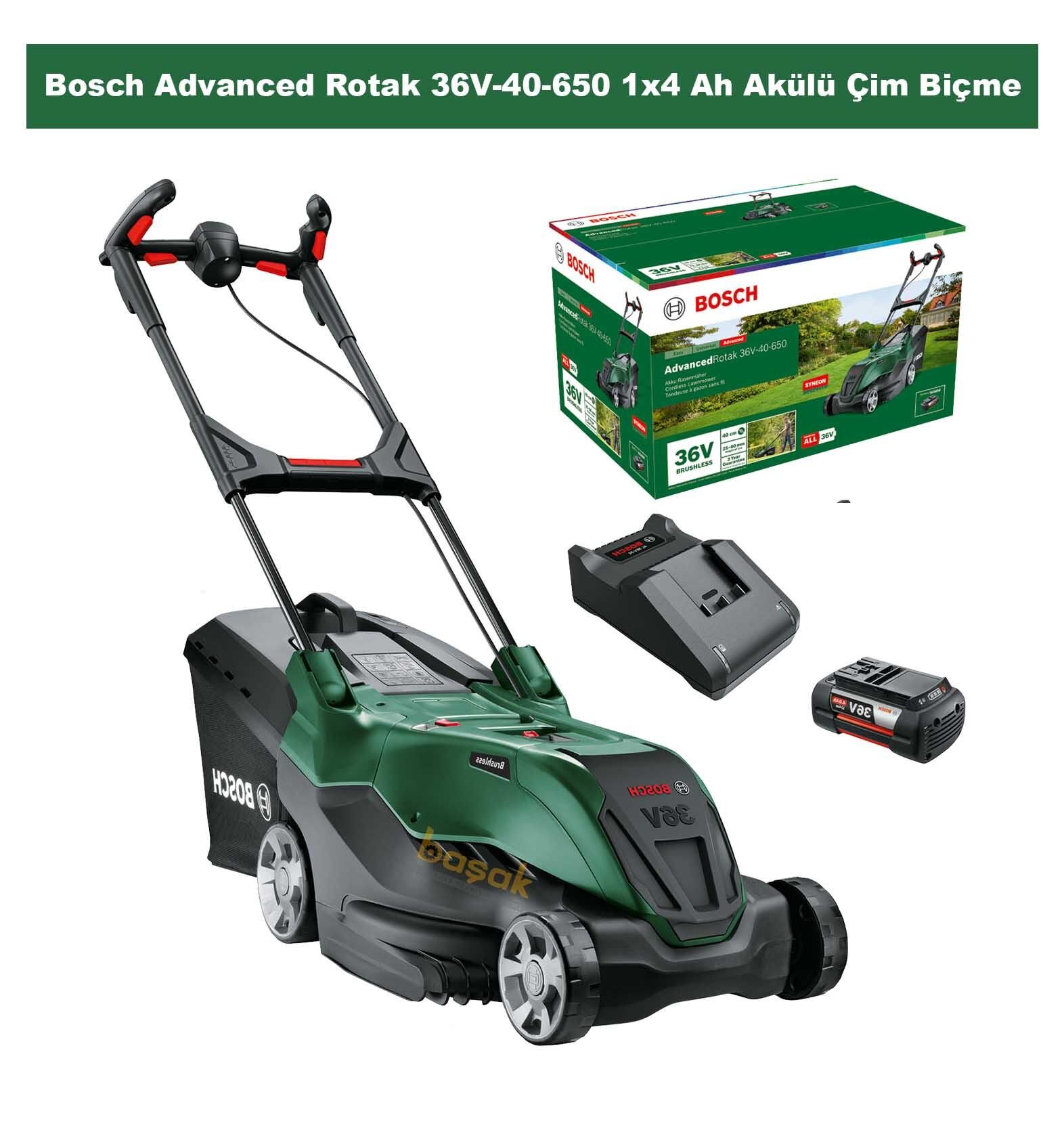 Bosch Advanced Rotak 36V-40-650 1x4 Ah Akülü Çim Biçme 06008B9F00