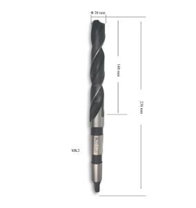 MTE 20 mm Mors Konik Saplı Matkap Ucu HSS (DIN 345)