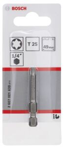 Bosch T25 49 mm 1'li Torx Bits Uç ExtraHard 2607001638