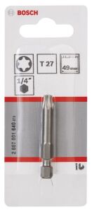 Bosch T27 49 mm 1'li Torx Bits Uç ExtraHard 2607001640