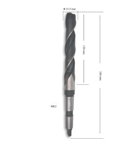 MTE 21,5 mm Mors Konik Saplı Matkap Ucu HSS (DIN 345)
