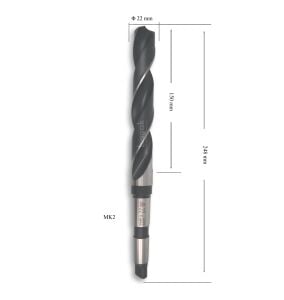 MTE 22 mm Mors Konik Saplı Matkap Ucu HSS (DIN 345)