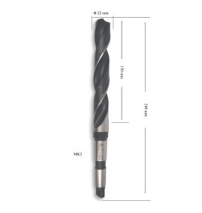 MTE 22 mm Mors Konik Saplı Matkap Ucu HSS (DIN 345)