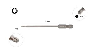Ceta Form T10 x 90 mm Torx Bits Uç Uzun CB/8094