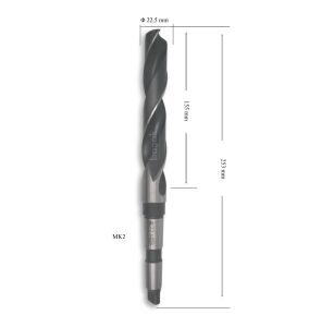 MTE 22,5 mm Mors Konik Saplı Matkap Ucu HSS (DIN 345)
