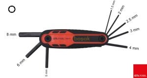 Ceta Form 8 Parça Çakı Tipi Allen Anahtar Seti 1.5-8 mm K99-F1