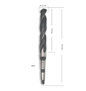 MTE 23 mm Mors Konik Saplı Matkap Ucu HSS (DIN 345)