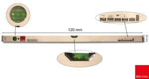 Ceta Form 120mm Alüminyum Su Terazisi (Mıknatıslı) P21-120M