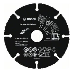 Bosch Çok Amaçlı Kesme Diski Carbide Multi Wheel 115x22,23 mm (10 Adet) - 06159975BU