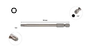 Ceta Form T25 x 90 mm Torx Bits Uç Uzun CB/8097