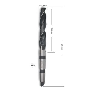 MTE 24,5 mm Mors Konik Saplı Matkap Ucu HSS (DIN 345)