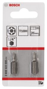 Bosch T10 H 25 mm 2li Delikli Torx Bits Uç 2608522009