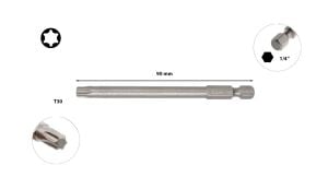 Ceta Form T30 x 90 mm Torx Bits Uç Uzun CB/8099