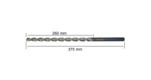 PTG 18x375 mm Çok Uzun Metal Matkap Ucu HSS DIN 1869 -1
