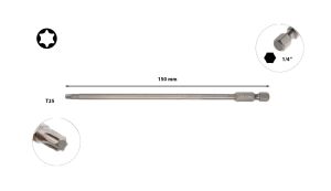 Ceta Form T25 x 150 mm Torx Uçlu Bits Uzun Cb/8157