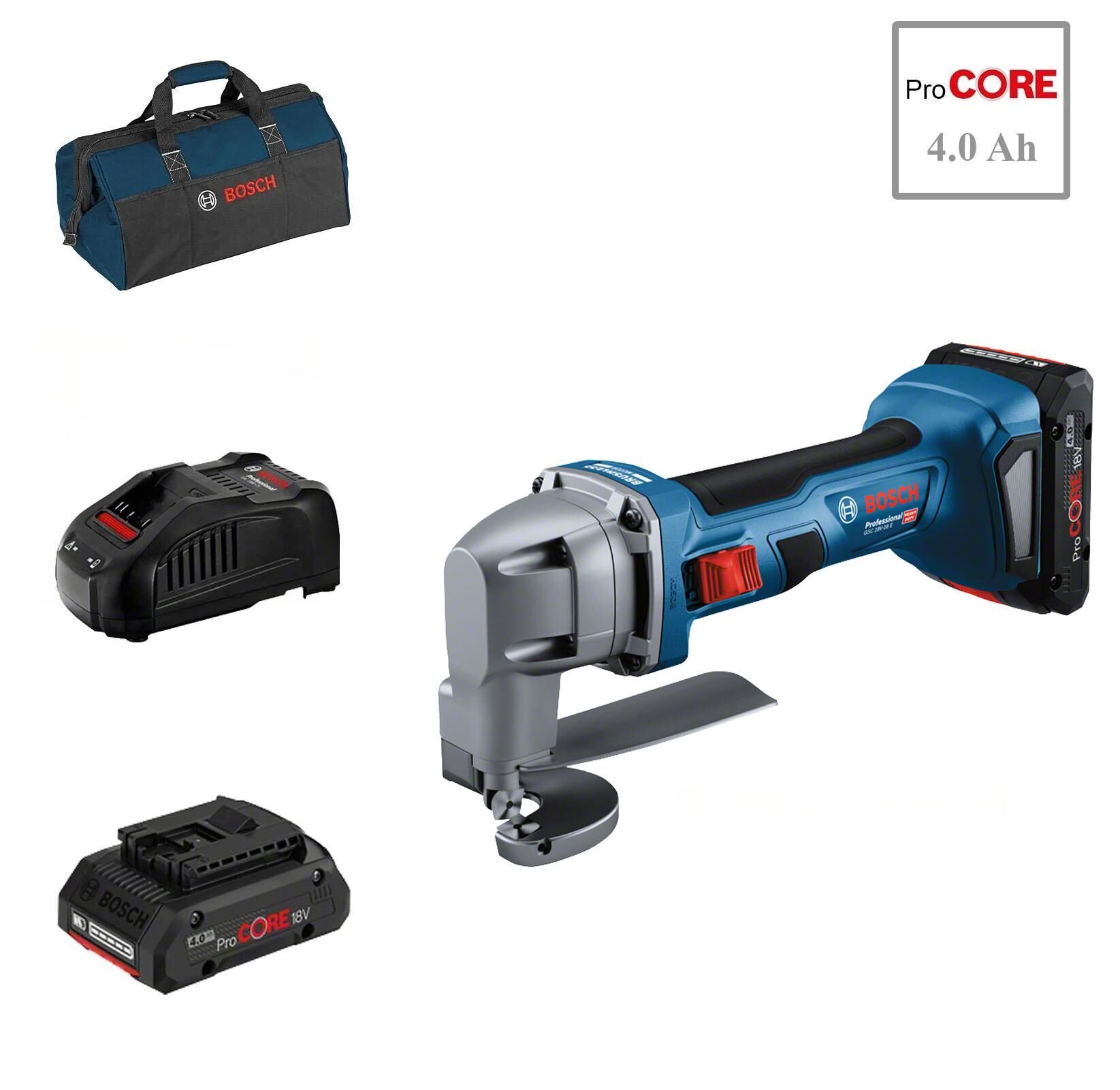 Bosch GSC 18V-16 E 1x4 Ah Procore Akülü Sac Kesme Makinesi