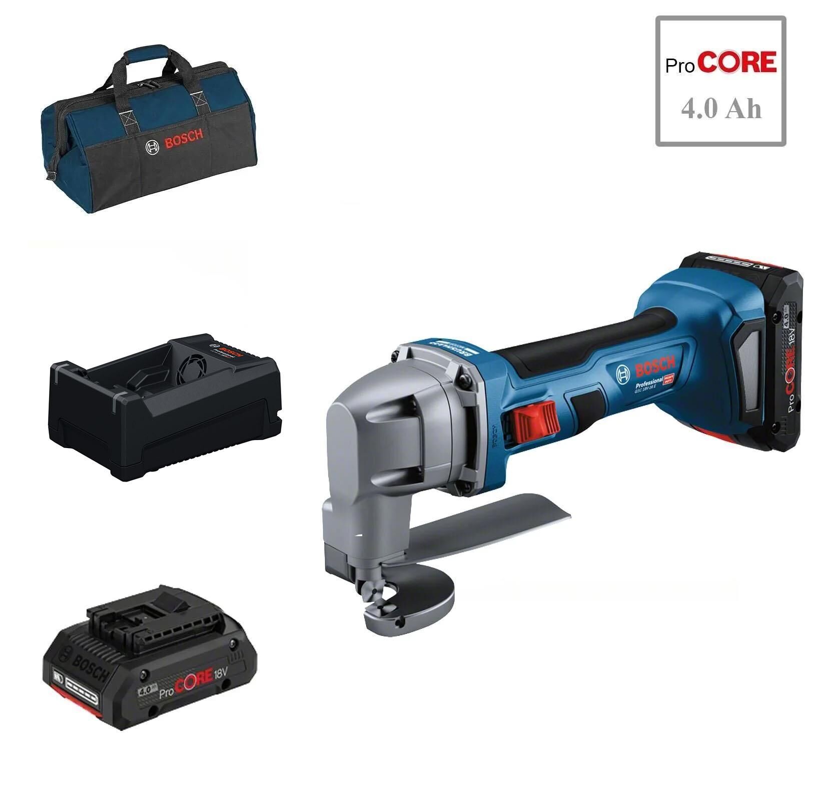 Bosch GSC 18V-16 E 1x4 Ah Procore Akülü Sac Kesme Makinesi