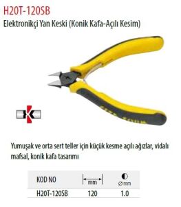 Ceta Form H20T-120SB Elektronikçi Yan Keski (Sivri Kafa-Açılı Kesim)