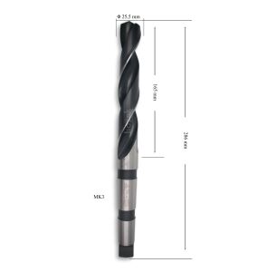 MTE 25,5 mm Mors Konik Saplı Matkap Ucu HSS (DIN 345)