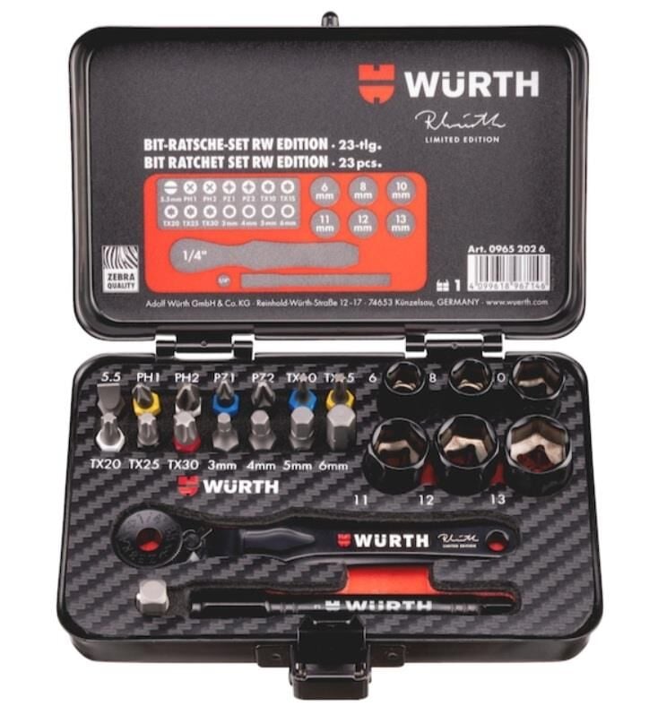 Würth RW Edition 23 Parça Cırcırlı Bits ve Lokma Seti 09652026