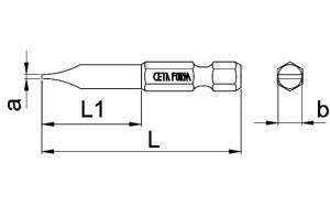 Ceta Form 6,5 mm Düz Bits 50 mm CB/622