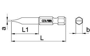 Ceta Form 3 mm Düz Bits 50 mm CB/619