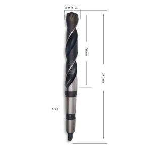 MTE 27,5 mm Mors Konik Saplı Matkap Ucu HSS (DIN 345)