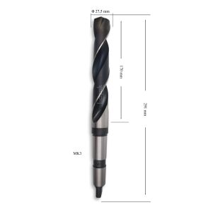 MTE 27,5 mm Mors Konik Saplı Matkap Ucu HSS (DIN 345)