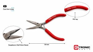Ceta Form 130 mm Elektronikçi Kargaburnu (Dişli Tutma Yüzeyi) H53S-130