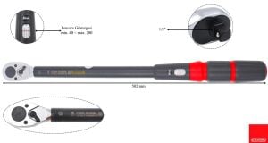 Ceta Form 40-200 Nm 1/2'' Exacto Tork Anahtarı D02F2-2120