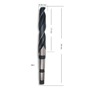 MTE 28,5 mm Mors Konik Saplı Matkap Ucu HSS (DIN 345)