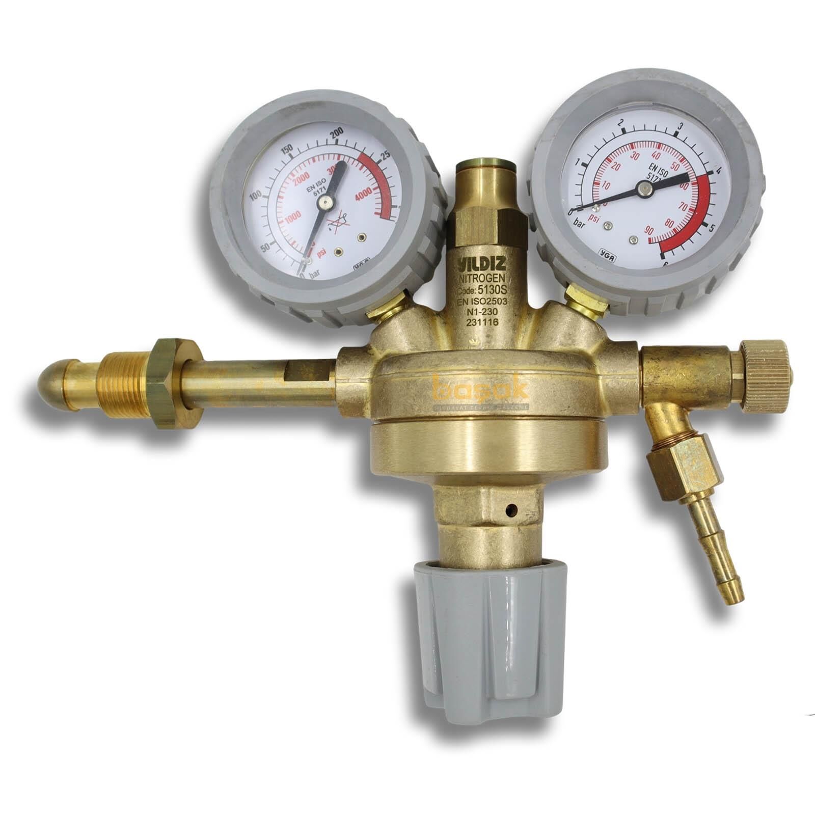 Yıldız 5130S 0-4 Bar Azot Nitrojen Basınç Düşürücü Saat Açma-Kapama