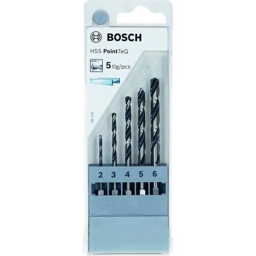Bosch 2-6mm HEX Metal Matkap Uç Seti PointTeQ 5'li HSS 2607002824