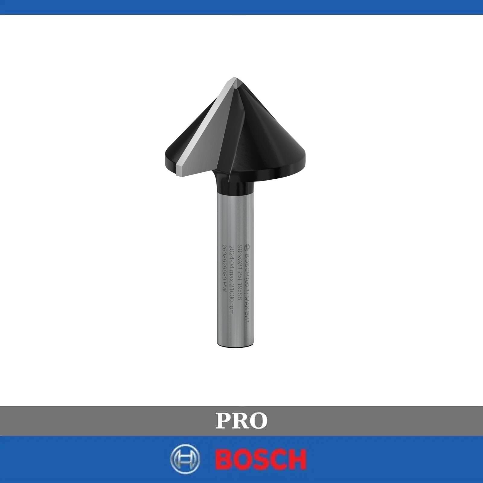 Bosch PRO 31.8x20 mm Ahşap 90° V Kanal Açma Freze Ucu 2608629680