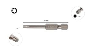 Ceta Form T15 x 50 mm Torx Bits Uç CB/825