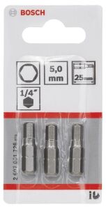 Bosch HEX 5x25 mm 3'lü Allen Bits Uç ExtraHard 2607001726