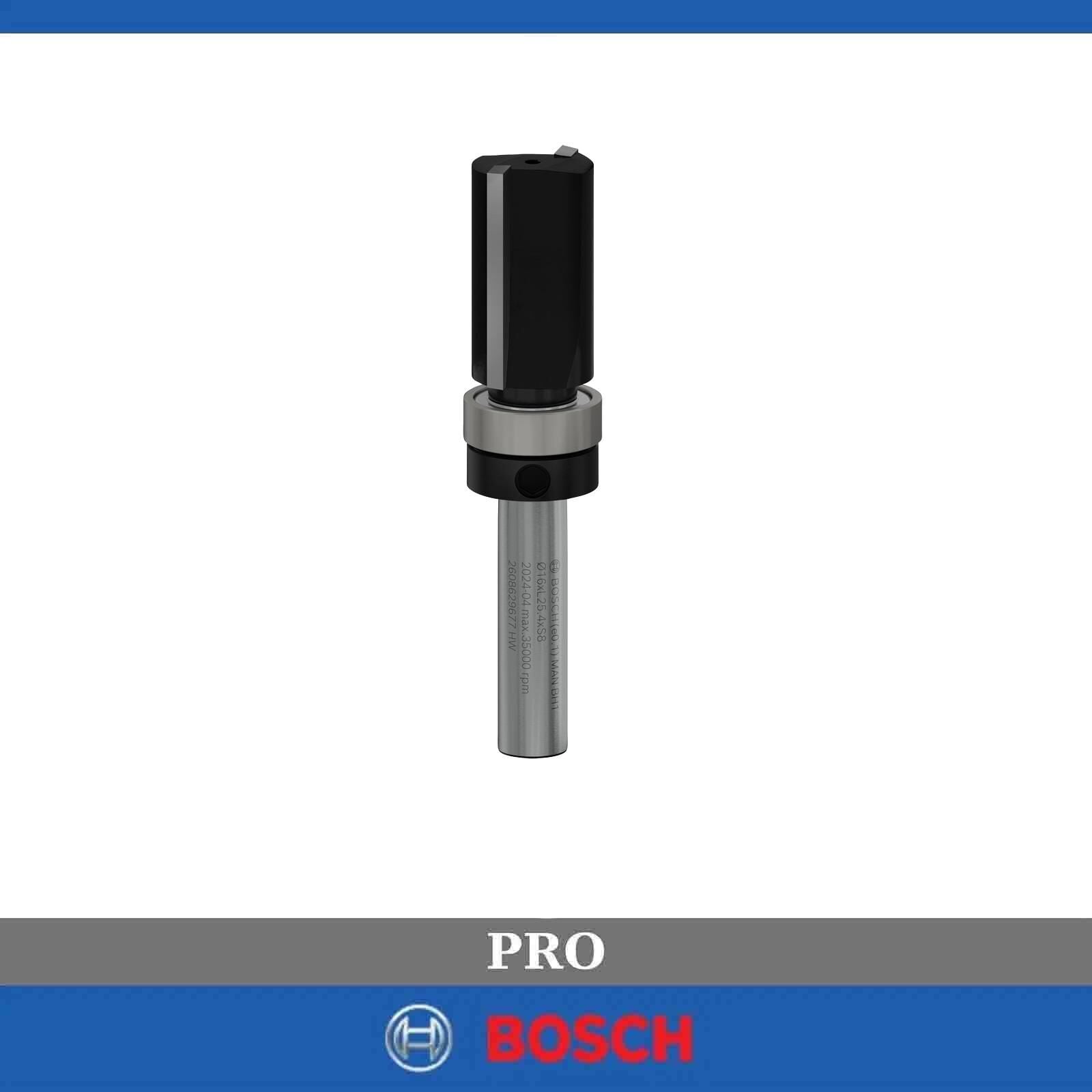 Bosch PRO 16x25,4 mm Üst Rulmanlı Gömme Trim Freze Ucu 2608629677