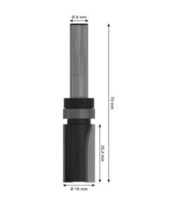 Bosch PRO 16x25,4 mm Üst Rulmanlı Gömme Trim Freze Ucu 2608629677