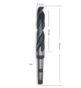 MTE 31 mm Mors Konik Saplı Matkap Ucu HSS (DIN 345)